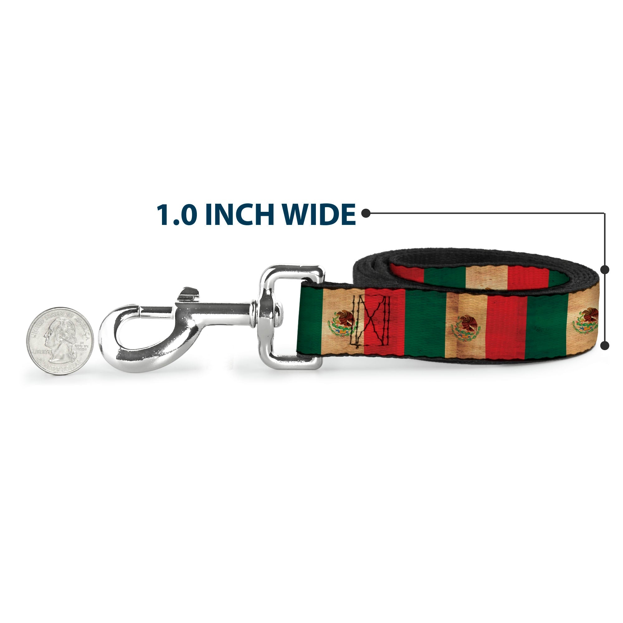 Dog Leash - Mexico Flag Continuous Vintage