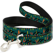 Dog Leash - MCO Orlando International Airport Carpet Teal/Orange/Yellow/Black