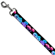 Dog Leash - Mushroom Glow Black/Multi Color