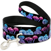 Dog Leash - Mushroom Glow Black/Multi Color