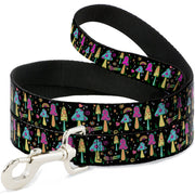 Dog Leash - Mushroom SHROOMY Garden Black/Multi Color