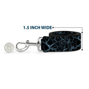 Dog Leash - Marble Black/Baby Blue