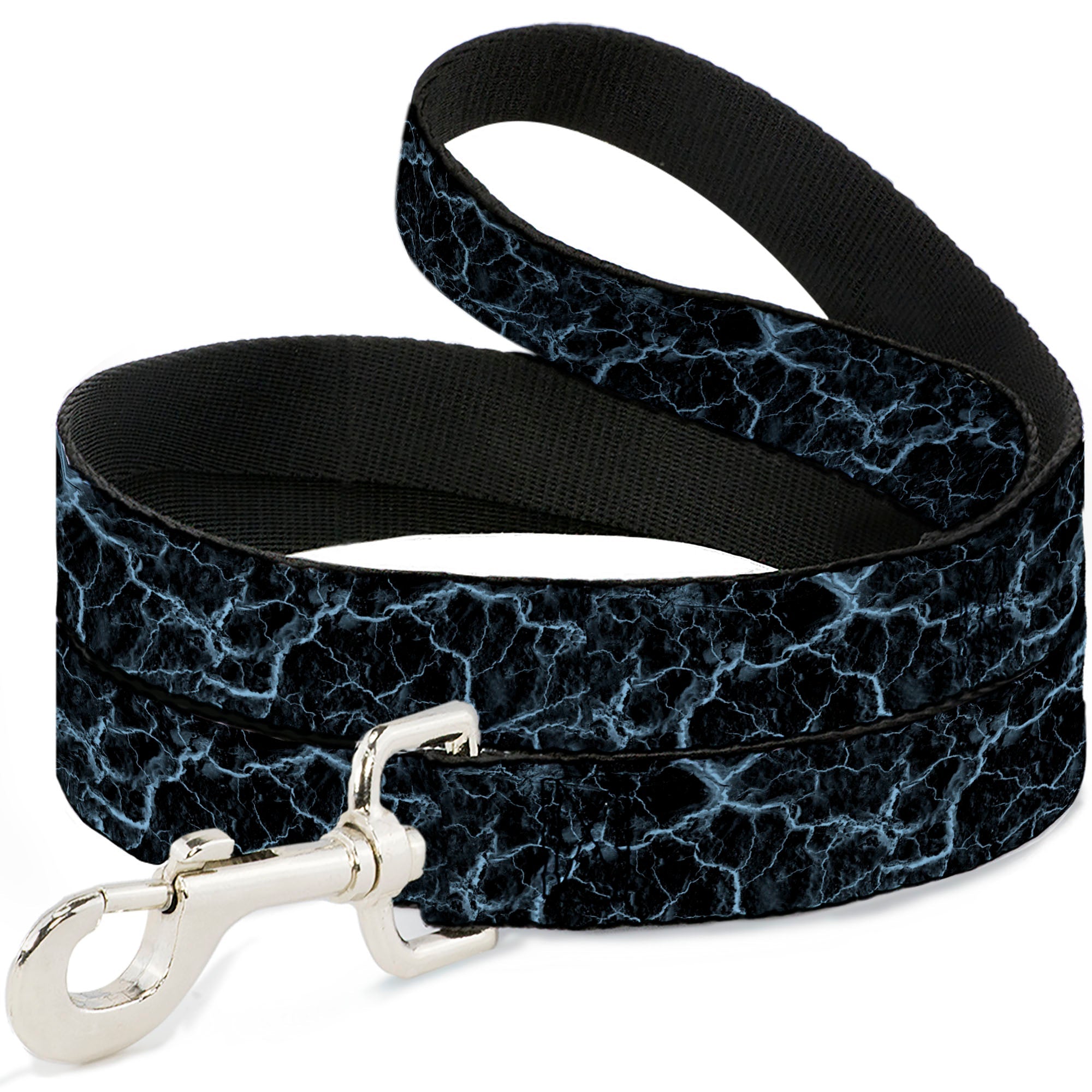 Dog Leash - Marble Black/Baby Blue