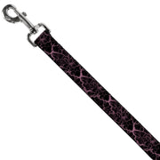Dog Leash - Marble Black/Baby Pink