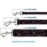 Dog Leash - Marble Black/Baby Pink