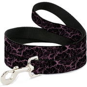 Dog Leash - Marble Black/Baby Pink
