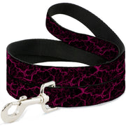 Dog Leash - Marble Black/Hot Pink