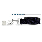Dog Leash - Marble Black/Purple