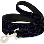 Dog Leash - Marble Black/Purple
