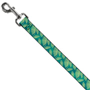 Dog Leash - Palm Leaves Stacked Pastel Greens