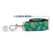 Dog Leash - Palm Leaves Stacked Pastel Greens