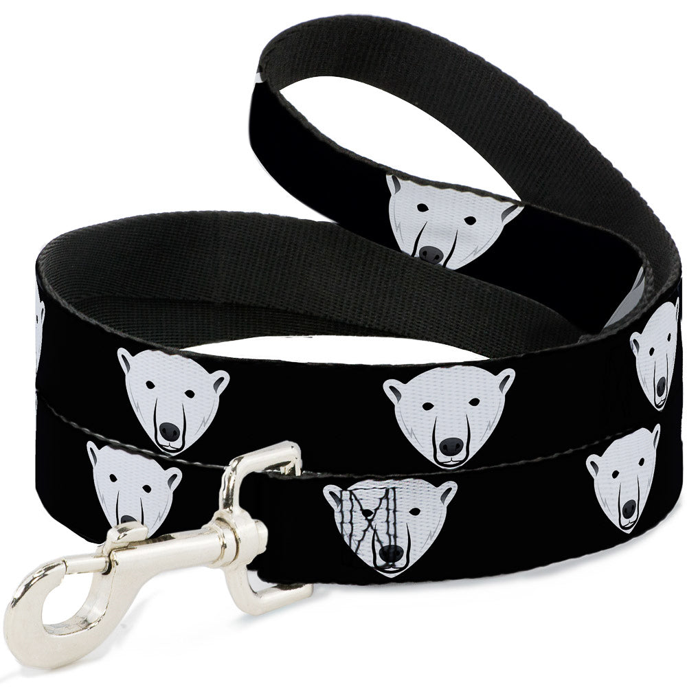 Dog Leash - Polar Bear Repeat Black