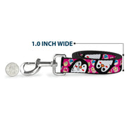 Dog Leash - Penguins w/Cupcakes Fuchsia/Multi Color