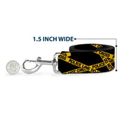 Dog Leash - Police Line Black/Yellow