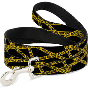 Dog Leash - Police Line Black/Yellow