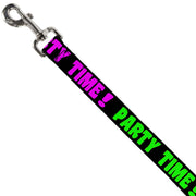 Dog Leash - PARTY TIME! Black/Green/Turquoise/Fuchsia