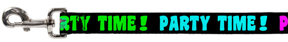 Dog Leash - PARTY TIME! Black/Green/Turquoise/Fuchsia