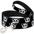 Load image into Gallery viewer, Dog Leash - Panda Bear Cartoon2 Black/White
