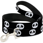 Dog Leash - Panda Face Black/White