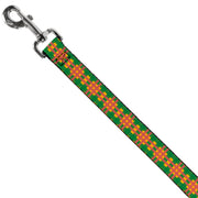 Dog Leash - Plaid Gold/Green/Pink