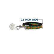 Dog Leash - Plaid Gold/Green/Pink