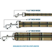 Dog Leash - Plaid Tan