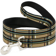 Dog Leash - Plaid Tan