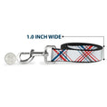 Load image into Gallery viewer, Dog Leash - Plaid X White/Red/Turquoise/Gray
