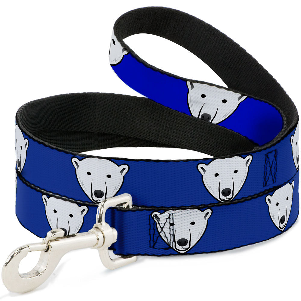 Dog Leash - Polar Bear w/Mustache Royal