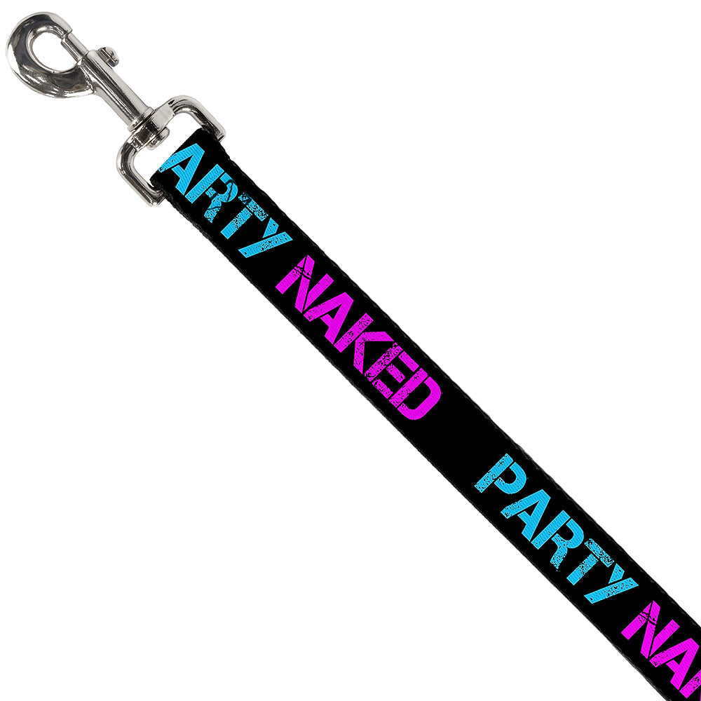 Buckle-Down Dog Leash - PARTY NAKED Black/Turquoise/Fuchsia