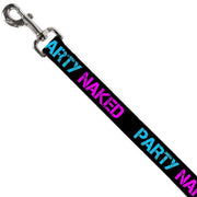 Buckle-Down Dog Leash - PARTY NAKED Black/Turquoise/Fuchsia