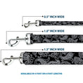 Load image into Gallery viewer, Dog Leash - Paisley2 Black/White
