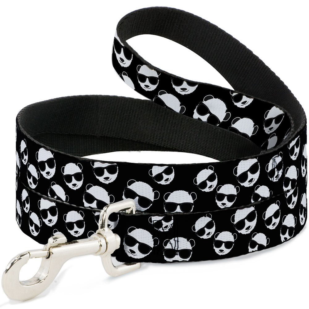 Dog Leash - Multi Panda w/Sunglasses Black/White