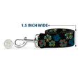 Load image into Gallery viewer, Dog Leash - Pixilated Hibiscus Flowers Black/Multi Color
