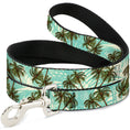 Load image into Gallery viewer, Dog Leash - Palm Trees Swaying Tan/Teal
