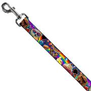 Dog Leash - Pets & Snacks Rainbow Collage