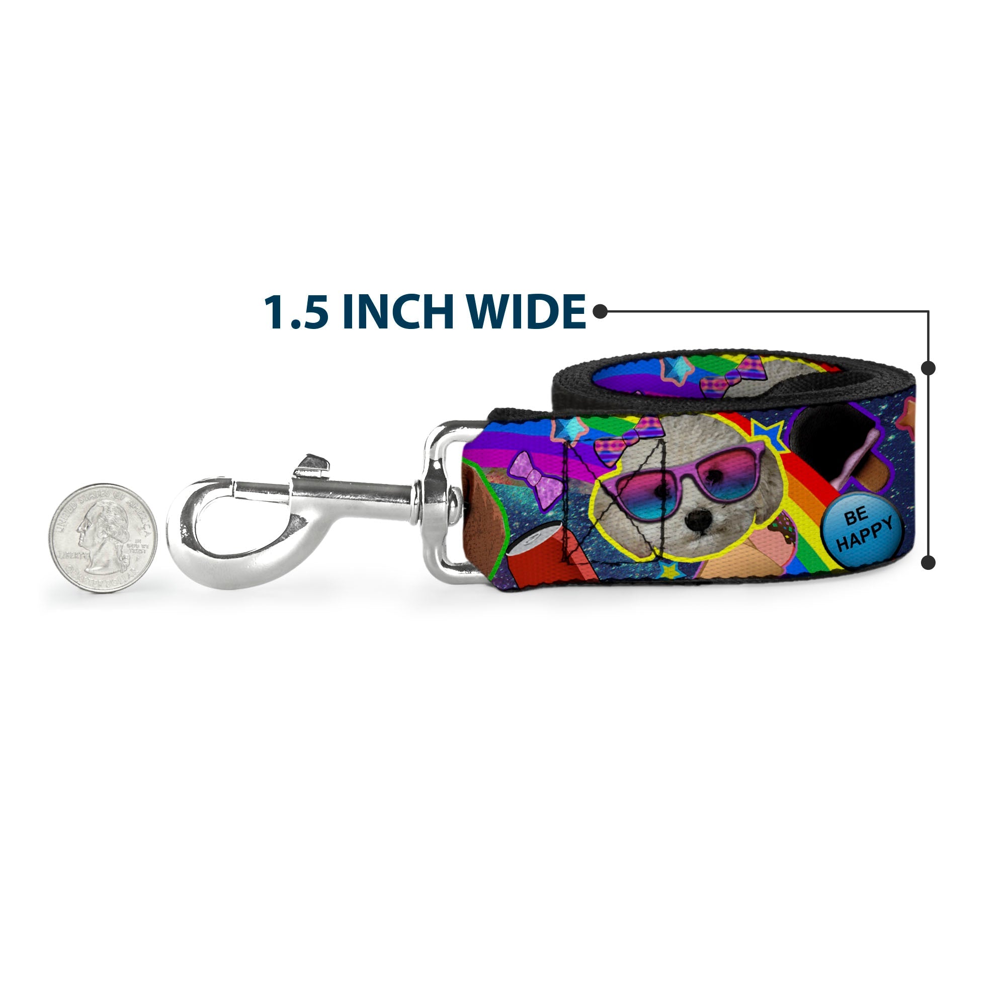 Dog Leash - Pets & Snacks Rainbow Collage