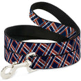 Load image into Gallery viewer, Dog Leash - Plaid X3 Navy/Orange/White
