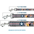 Load image into Gallery viewer, Dog Leash - Pin Up Girl Poses Star & Stripes Gray/Blue/White/Red
