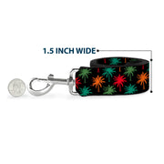 Dog Leash - Palm Trees Black/Multi Color