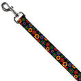 Load image into Gallery viewer, Dog Leash - Psychedelic Daisies Black/Multi Color
