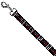 Dog Leash - Plaid Black/Red/White/Blue