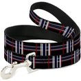 Load image into Gallery viewer, Dog Leash - Plaid Black/Red/White/Blue
