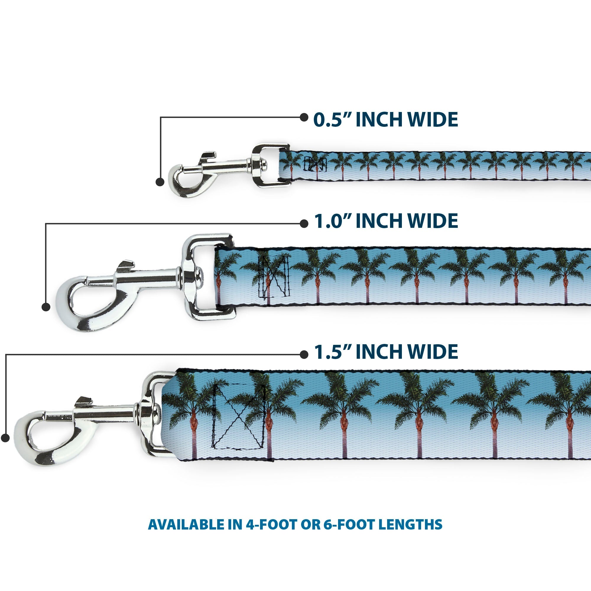 Dog Leash - Palm Tree Skyline