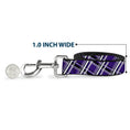 Load image into Gallery viewer, Dog Leash - Plaid X2 Purple/Gray/White/Black
