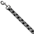 Load image into Gallery viewer, Dog Leash - Plaid X2 Black/Grays/White
