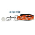 Load image into Gallery viewer, Dog Leash - Plaid X4 Oranges/White
