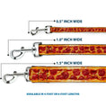 Load image into Gallery viewer, Dog Leash - Pepperoni Pizza w/Crust Vivid
