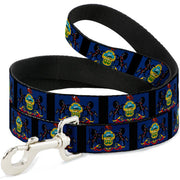 Dog Leash - Pennsylvania Flags/Black