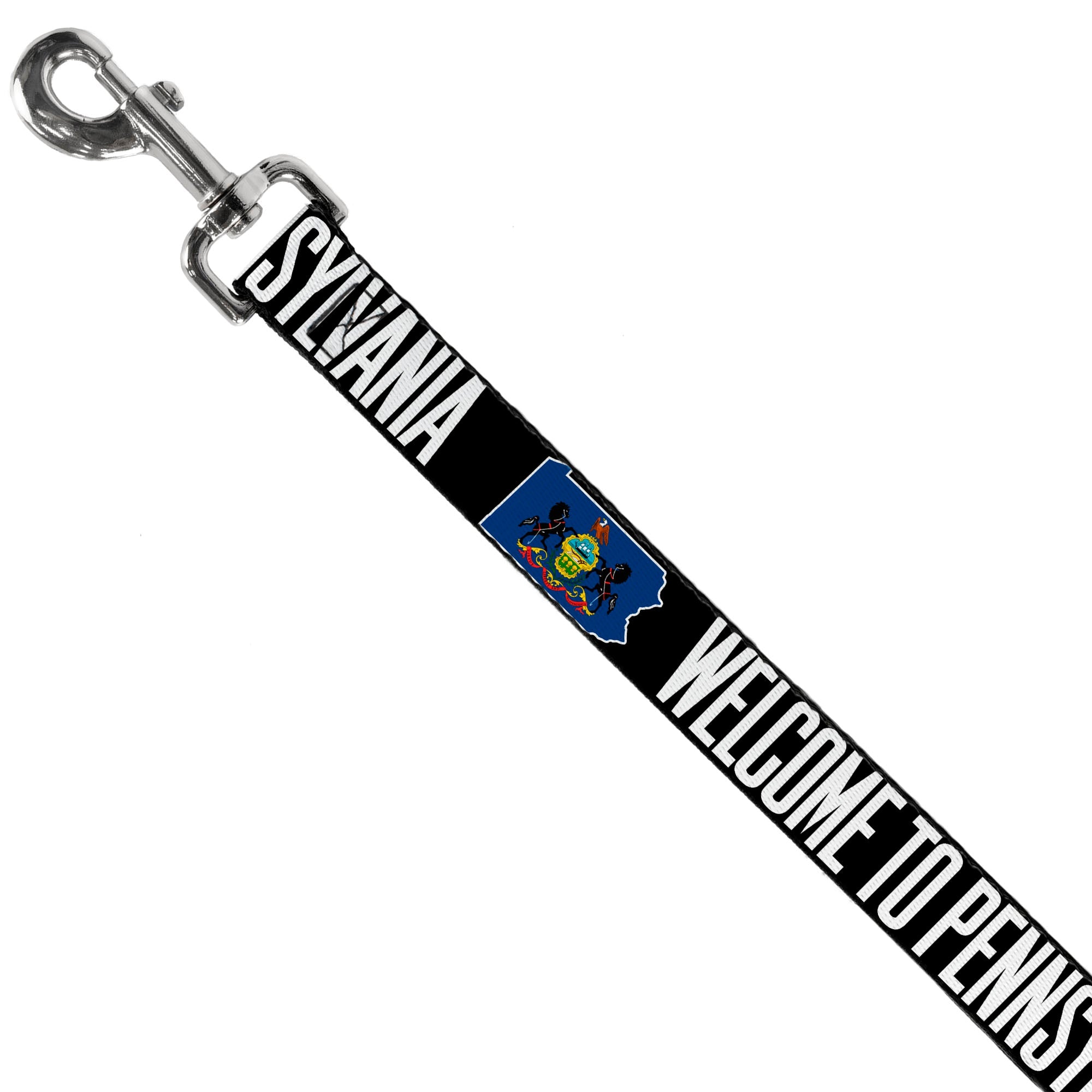 Dog Leash - Pennsylvania Flag Silhouette WELCOME TO PENNSYLVANIA